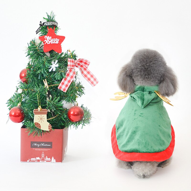 Costume de noël pour chien, Trench, cape d&#39;hiver pour chien, Bichon maltais, chih Tzu Yorkshire, chiodle, Schnauzer, carlin, vêtements de noël