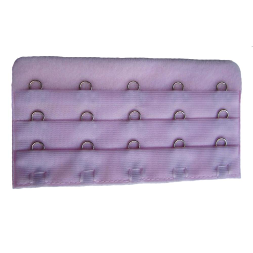 Women 3 Rows 5 Hooks Bra Extender Extension Clip On Strap Lengthened Buckle Elastic Bra Clasp Hooks Underwear Bra Accessories: Pink