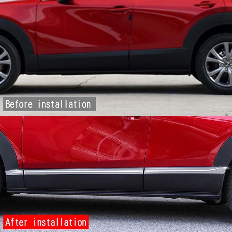 Door sill side body trim For Mazda CX-30 Car sideways side skirts stainless steel Modified pieces