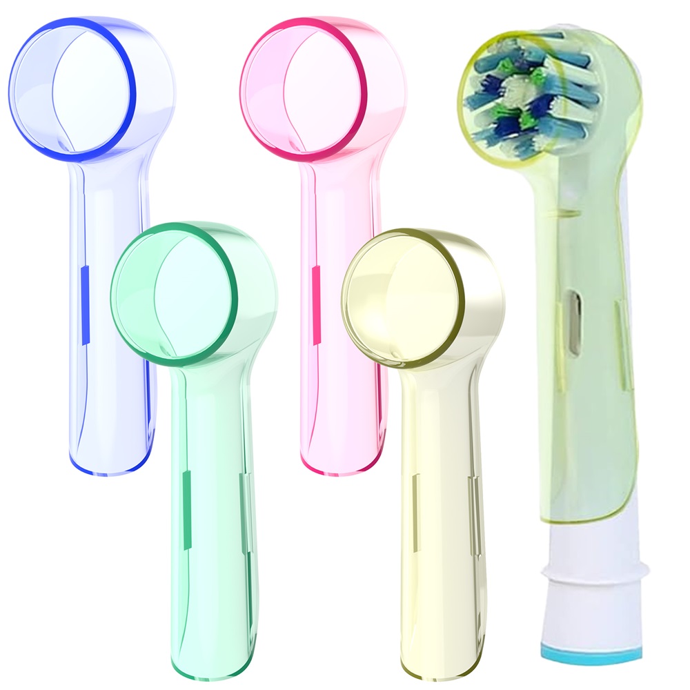 Oral B-kompatible elektrische Zahnbürstenköpfe, staubdichte Abdeckungen, 4 Stück, Oral B Bürstenkopf-Schutzkappen für Aufbewahrung und Reisen