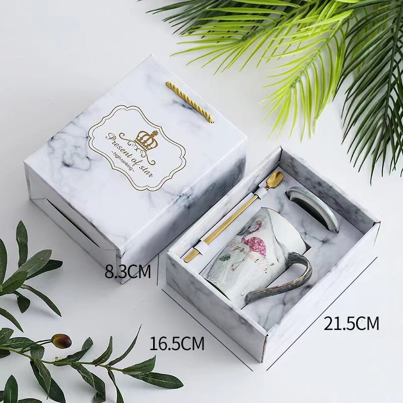 Taza grande de cerámica para café y oficina, tazas de porcelana con flamencos, té, 200-400ML: 03