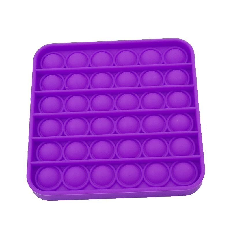 Pop It Fidget Push Bubble Sensory Toy Autism Special Need Stress Reliever Squeeze Sensory Figet Toys Relieve Stress Help Recover: Purple12
