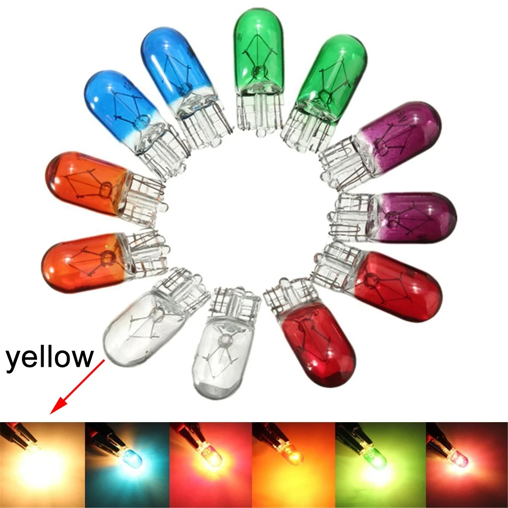 10 Stücke Auto T10 Halogen 3 Watt 194 158 Keile 12 V Autolampe Weiße Glühbirnen Instrumentenlicht Leselampen Umrisslampe Autozubehör