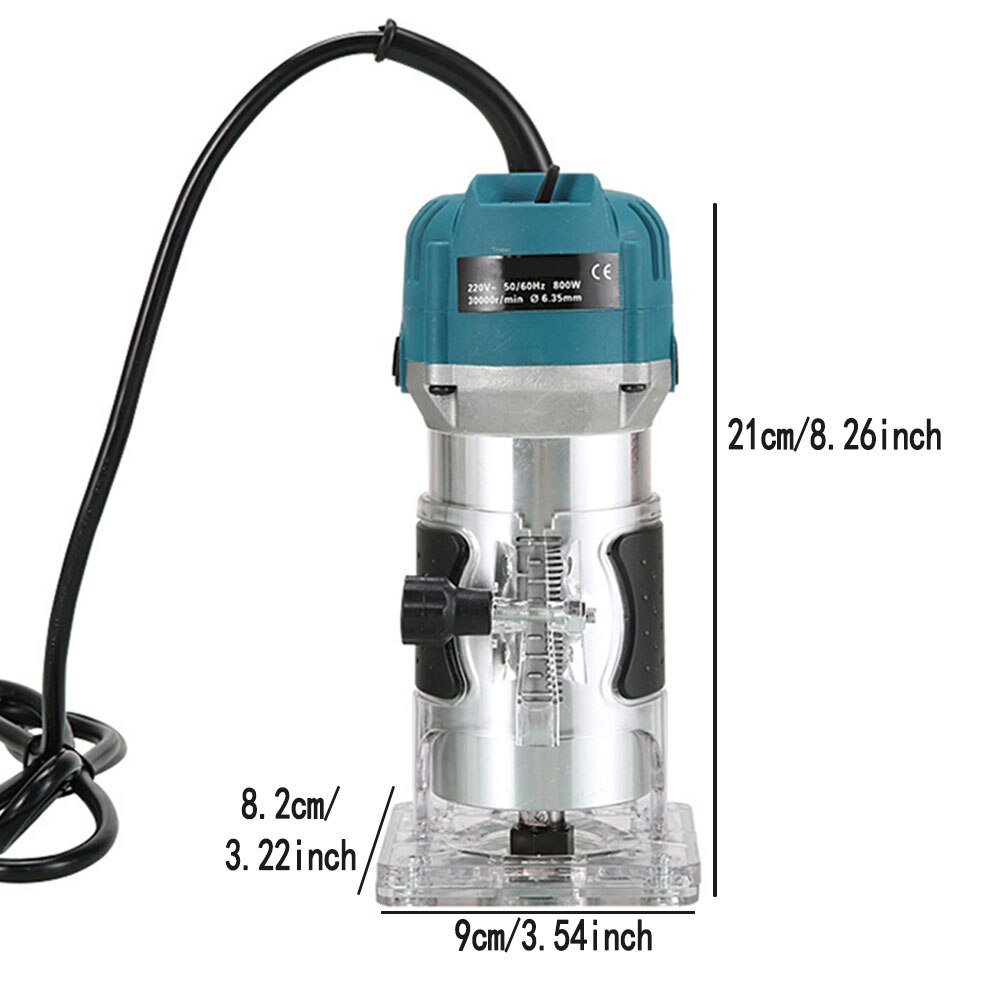 220V 800W Wood Electric Trimmer Wood Laminate Palm Router Electric Hand Trimmer Edge Joiners Woodworking Tool Router Trimmer