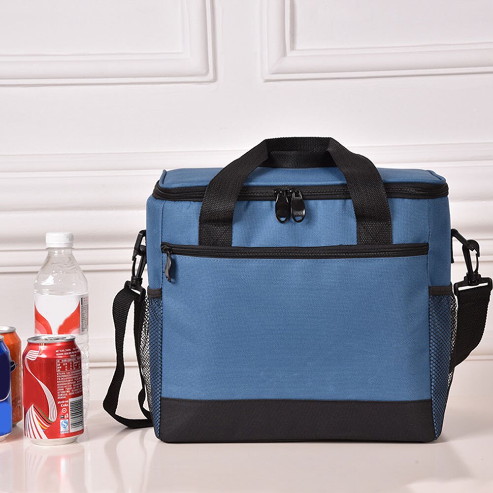 Bolsa refrigeradora de 17L, almacenamiento de alimentos, gran capacidad, Picnic, barbacoa, Plegable, portátil, con aislamiento, actividades al aire libre, Camping y frío: Navy