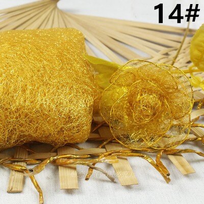 1pcs Making Flower Stocking Gold/Silver Silk Flower Accessories Decor DIY Nylon Flower Material Artificial Flower For Wedding: 14