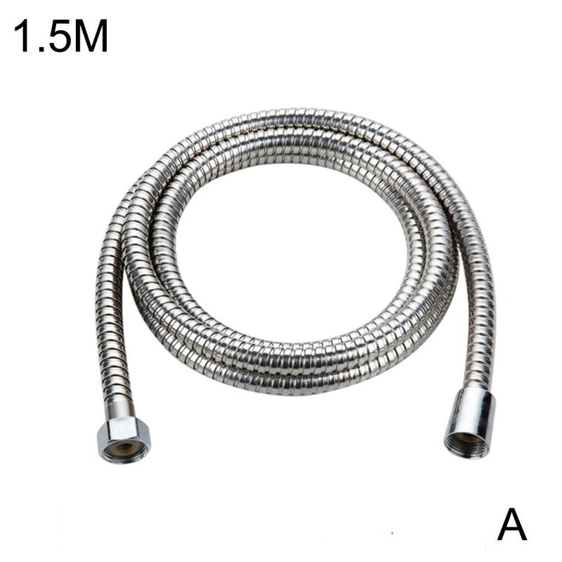 Steel Flexible Shower Hose Long Bathroom Shower Water Hose Bathroom Extension Tube Pulling Pipe Accessories Plumbing W5W2: A