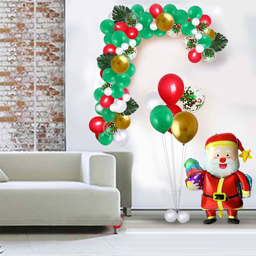 104 stks/set Kerst Kerstman Kerst Decoratieve Ballonnen Lovertjes Latex Hangen Gelukkig Nieuwjaar Hotel Thuis Party Decorations