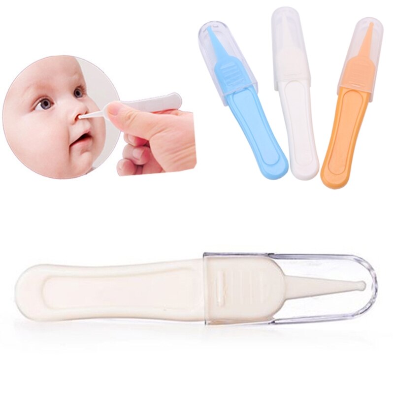 Pincettes de nettoyage des oreilles, du nez et du nombril pour bébé, pince de sécurité en plastique, 85WA