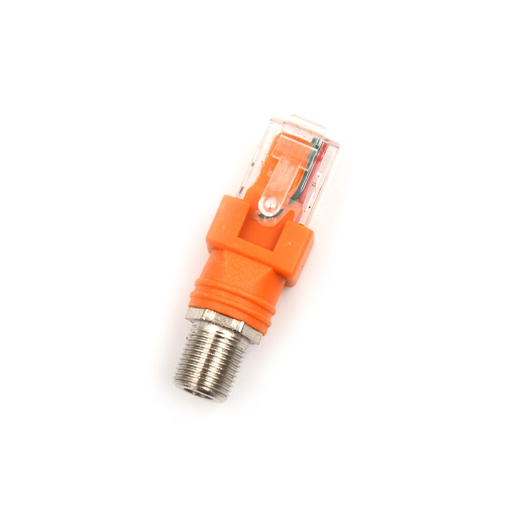 1Pcs F-Type Connector Rf Vrouwelijke Om RJ45 Mannelijke Coaxiale Barrel Koppeling Adapter