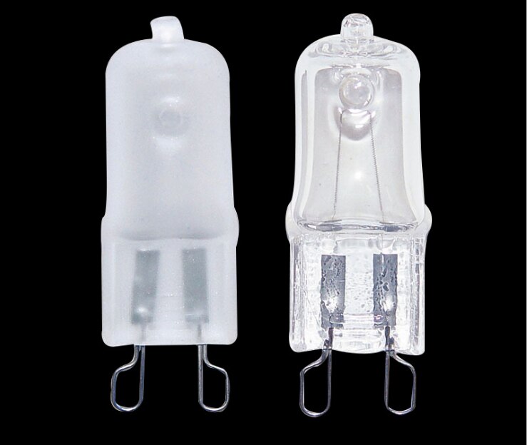 4 stk/parti  g9 halogenpære 25w/40w/60w 220v 2700k varmhvite til vegglampe klart glass
