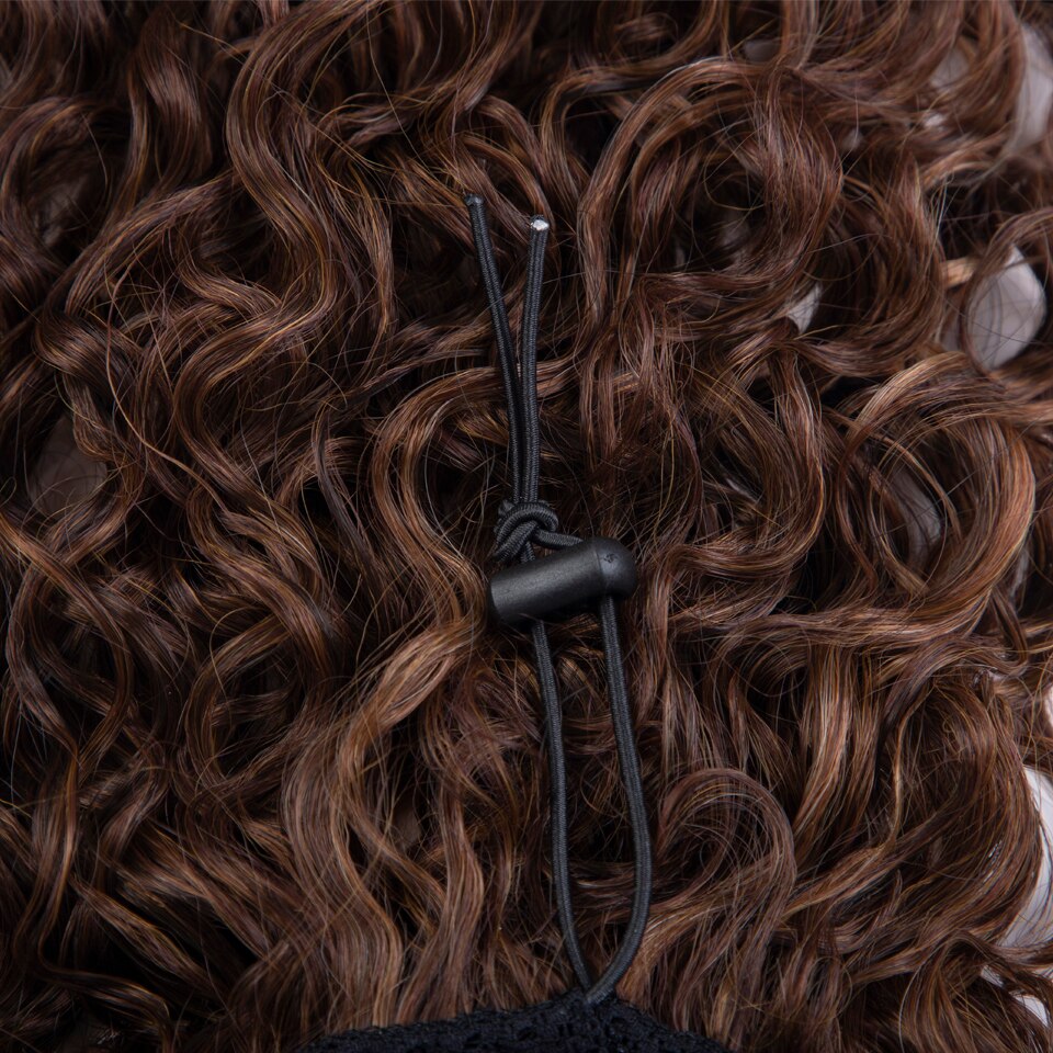 Curly Ponytail Hair Extension 34 Inch Highlight Ginger Orange Colored Drawstring Ponytail Natural Afro Kinky Curly Clip In Wigs