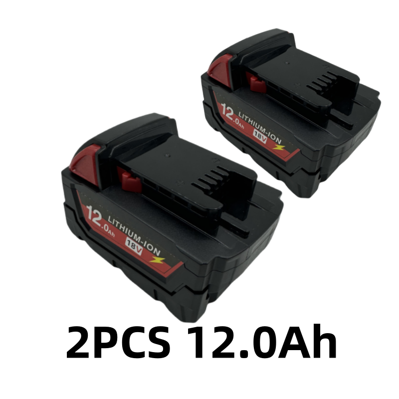 9Ah 12Ah pour Milwaukee M18 18V 18650 batterie de remplacement au Lithium pour Milwaukee 48-11-1860 48-11-1850 48-11-1840 batterie d'outil: Rouge