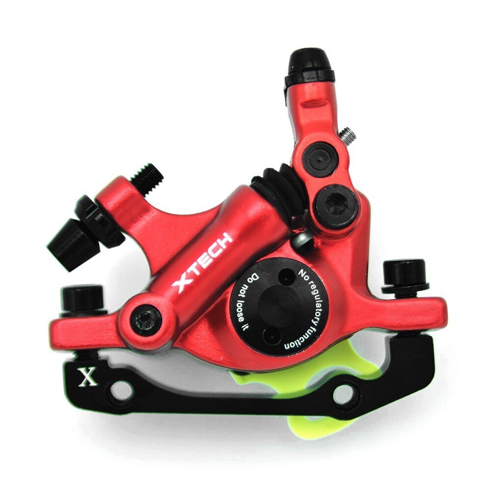 MTB Bike HB-100 Line Pulling Hydraulic Disc Brake Calipers Front Rear Brake Sets Compatible With E-BIKE Xiaomi M365 Disc Brake: 1 Pcs Red Front