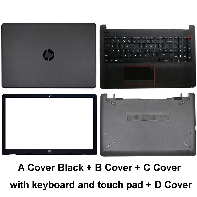 Nowy LCD do laptopa tylna pokrywa dla HP 15-BS 15T-BS 15-BW 15Z-BW 250 G6 255 G6 pokrywa przednia zawiasy wielkie litery podpórce pod nadgarstki dolna obudowa A B 924899-001