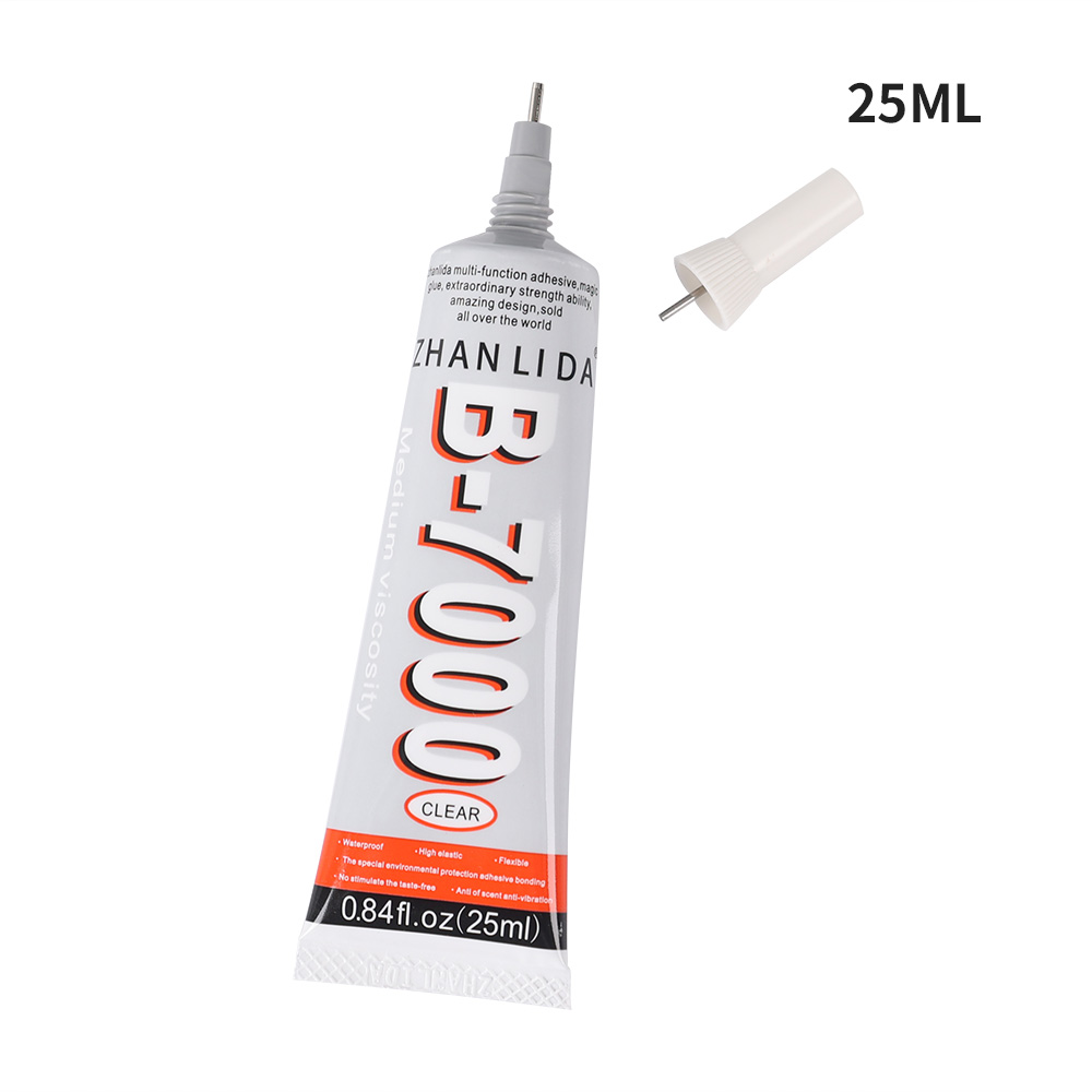 B-7000 Glue with Precision Tips Adhesive Glue for Craft DIY Jewelry Glasses Phone Screen Repair 110ml 50ml 25ml 15ml 9ml B7000: 25ml