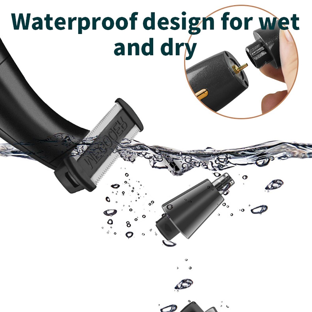 3 In 1 Nose And Ear Trimmer Men Hair Removal Nose Clipper Cut Haircut Lcd Electric Shaver Machine Razor Epilator Brow Trimming