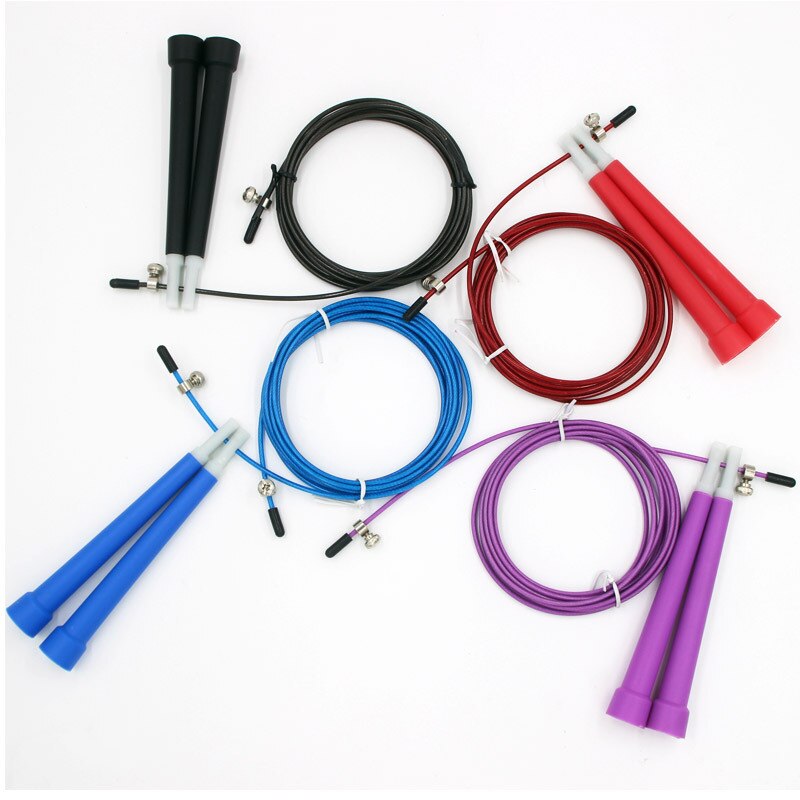 Adjustable Speed Jump Rope Steel Wire Skipping Skip Fitness Crossfit Exercise Workout 3 Meters Home Gym And Exercise Equipment
