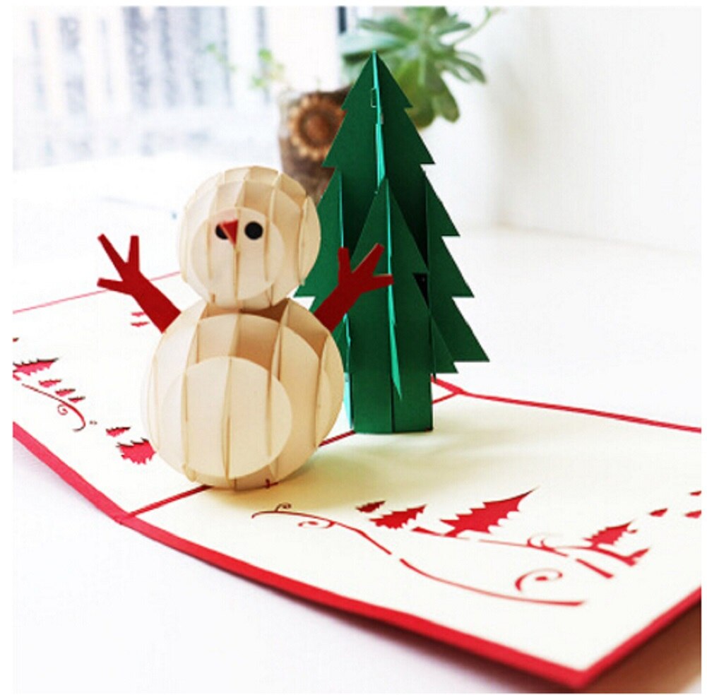3D Stereoscopic Pop Up Greeting Card Handmade Happy Birthday Party Merry Christmas Card: 11