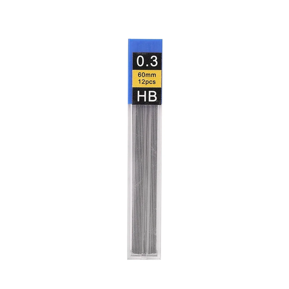 Mechanical Pencil Lead 0.3 0.5 0.7 0.9 1.3 2.0 HB Refill Leads for Plastic Metal Press Automatic Pencil Write Painting Supplies: WHITE