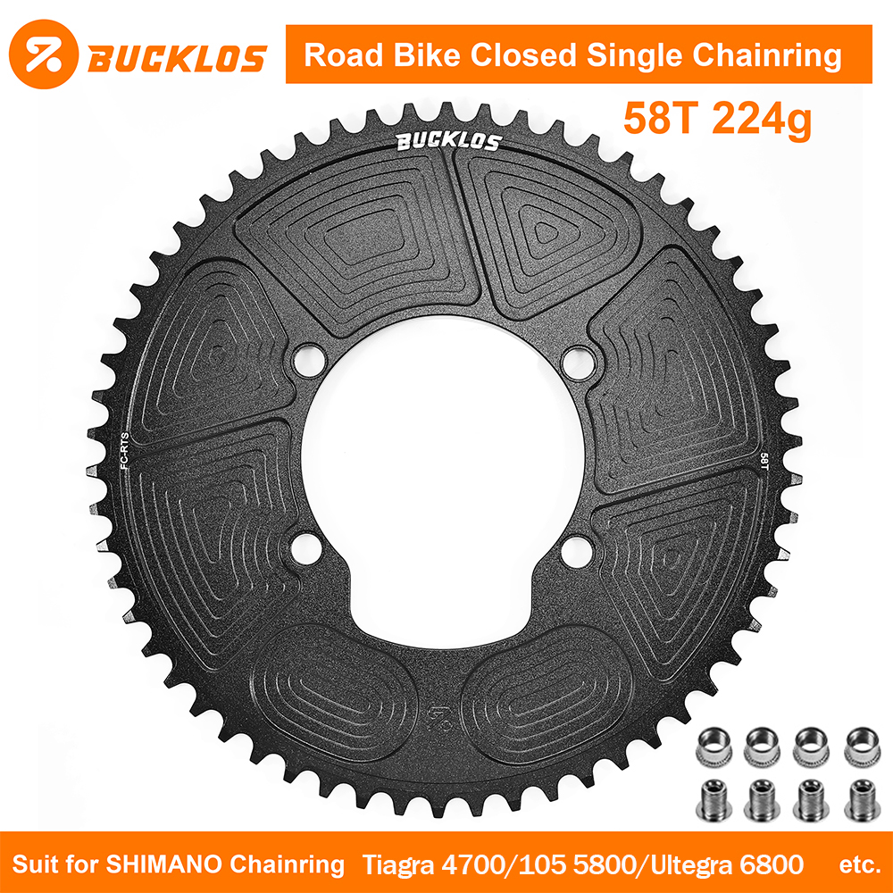 BUCKLOS 110BCD Kettenblatt für Tiagra 4700/105 5800/Ultegra 6800 Rennrad-Kettenblatt Fahrrad 110 BCD Kettenrad für SHIMANO 105: Grün