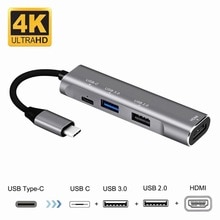 Adaptador de telefone para samsung s9 plus note 9, adaptador de cabo usb c para hdmi para macbook tipo c hub para huawei mate p20 pro