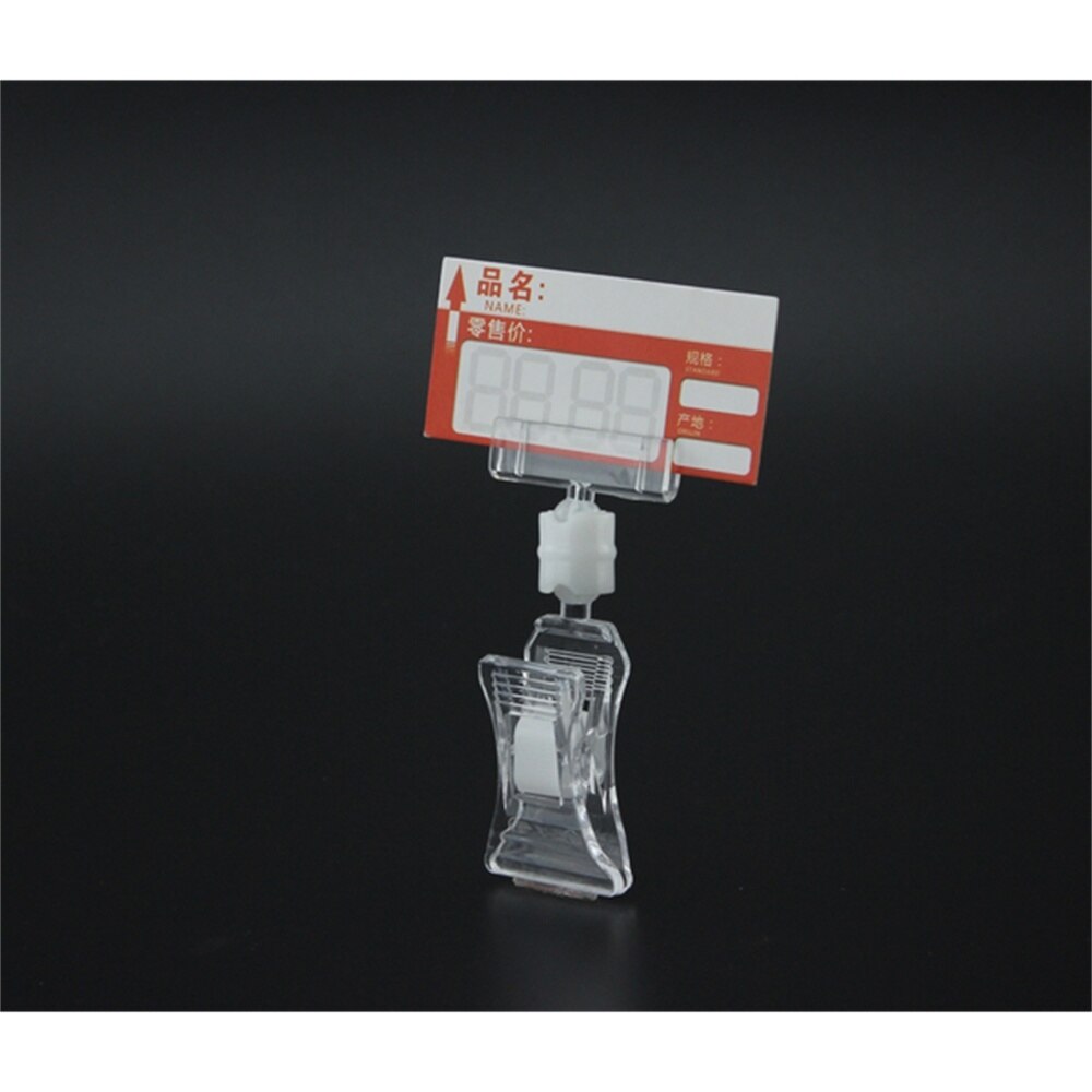 20pcs Pop Price Label Card Holders Display Merchandise Sign Signage Paper Clear Small In Retail Shop