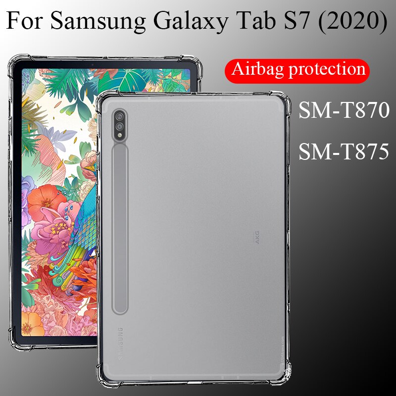 Tablet Case Voor Samsung Galaxy Tab S7 11 "Silicone Soft Shell Tpu Airbag Cover Transparante Bescherming Voor SM-T870 SM-T875: Default Title