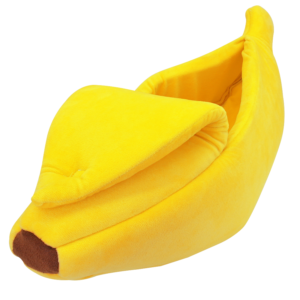 Cute Banana Cat Bed House,Warm Soft Punny Dogs Sofa Sleeping