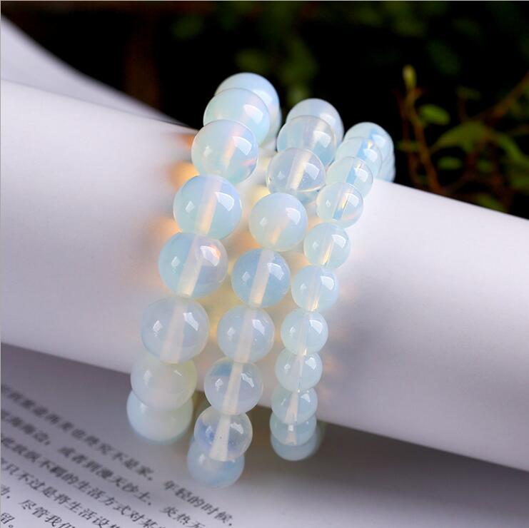 Uomini braccialetto pietra di luna naturale Braccialetto di Pietra Naturale di una coppia Nero Borda il Braccialetto pietra di luna Corona branello Dei Monili Del Braccialetto