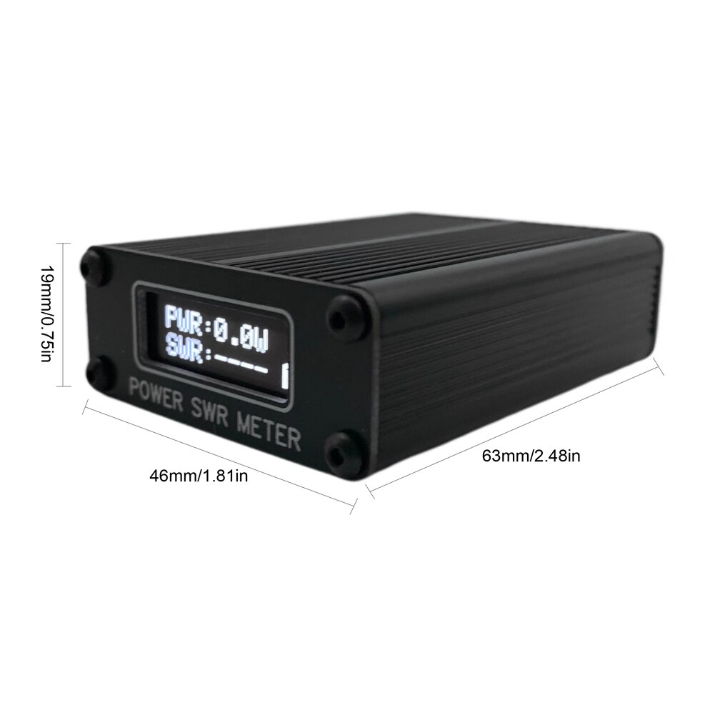 SWR Shortwave Standing Waves Meter 1.6MHz-30MHz 0.1W-11W QRP MINI SWR Shortwave Power Meter USB Firmware Upgrade