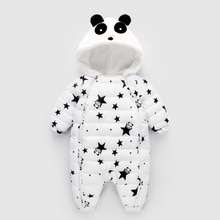 Winter Panda Baby Romper Turnpakje Jumpsuits Pasgeboren Mode Eend Donsjack Kind Sneeuw Pak