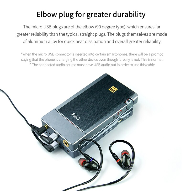 FIIO ML06 Micro Micro USB Data Kabel voor Q1 Q5 X5III