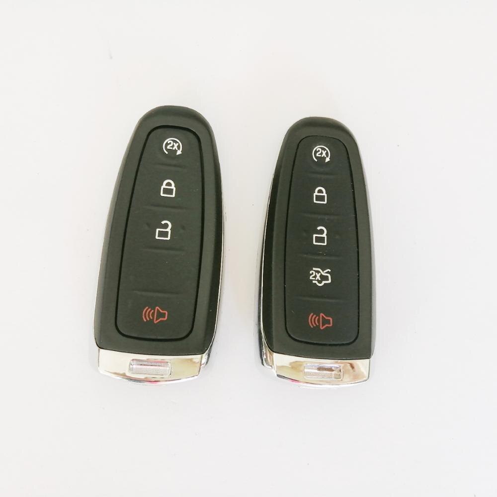 4 Knoppen 5 Knoppen Keyless Shell Smart Remote Key Case Fob Voor Ford Edge Explorer Escape Flex Focus Taurus C-MAX voor Lincoln