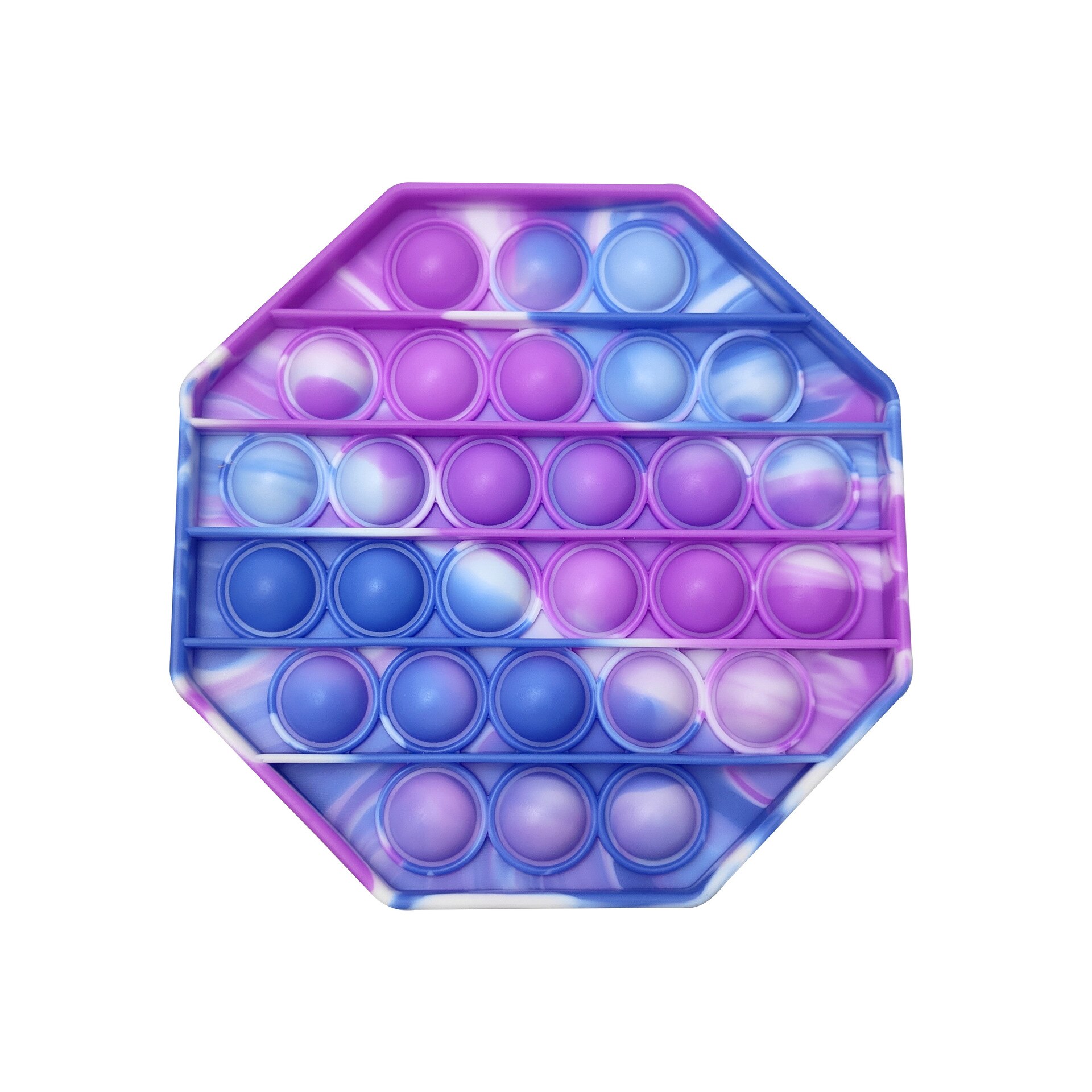 Rainbow Push Bubble Pops Fidget Sensory Toy for Autisim Special Needs Anti-stress Game Stress Relief Squishy Pops It Fidget Toys: Octagon-D