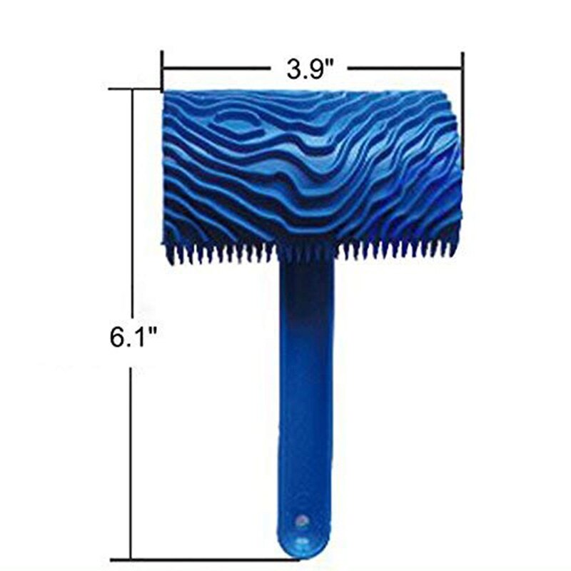 Juego de Herramientas de patrón de madera de imitación Eg300T, rodillo de goma de 7 pulgadas + Ms16, herramienta de grano de madera realista de imitación, recubrimiento de grano de madera en relieve