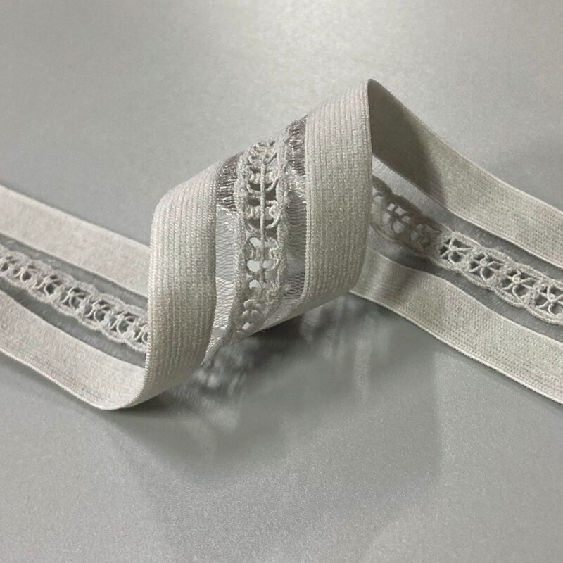 Adornos elásticos de 3cm para decoración de ropa, accesorios de costura artesanal, suministros de cintas para sujetador, 5 yardas: 3