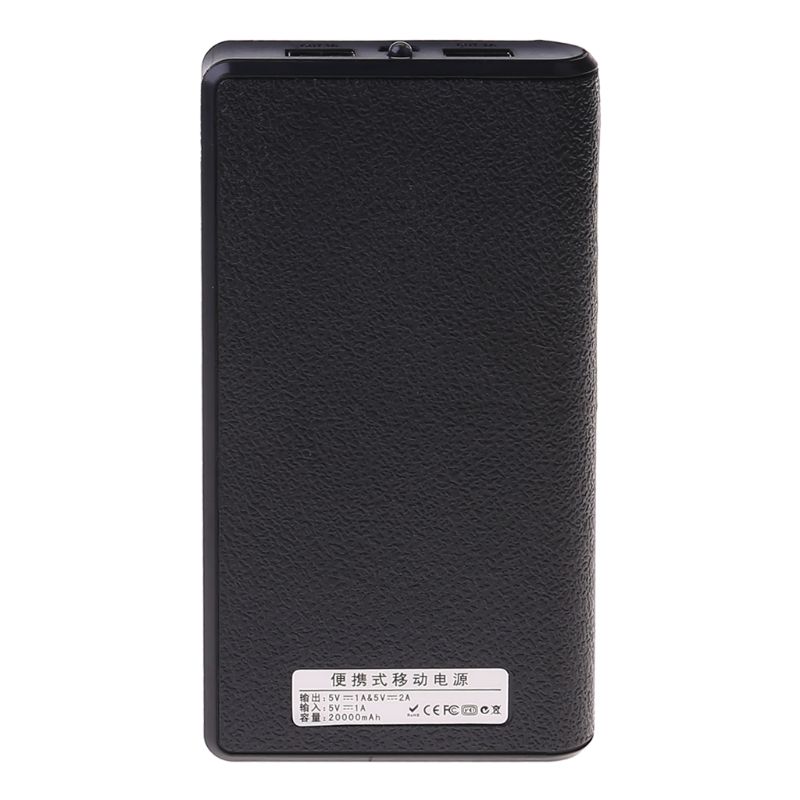 Dual USB Power Bank 6x 18650 Externe Backup Batterie Ladegerät Box Fall Für Telefon