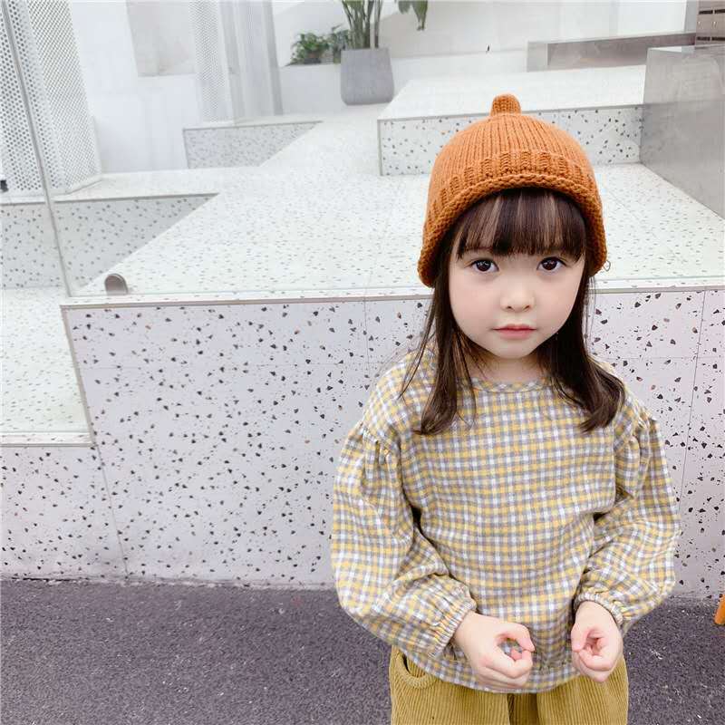 children's clothing autumn products girls Korean version of autumn clothing plaid long-sleeved shirt shirt
