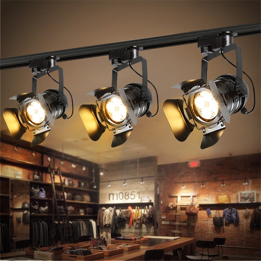 Thrisdar 30 W retro LED track licht vier-leaf stretch track scheinwerfer kleidung shop mall COB led-strahler
