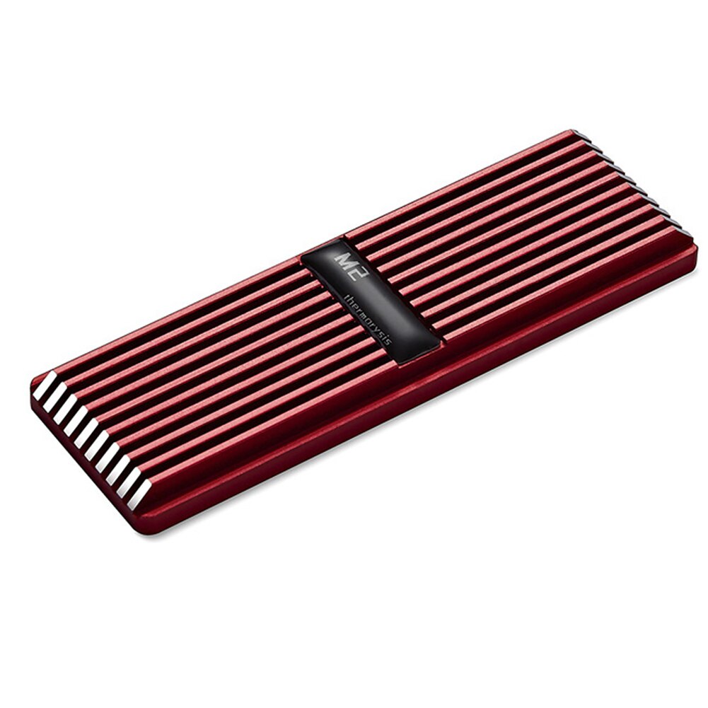 Desktop PC Cooling System Heat Dissipation SSD Heatsink Aluminum Cooler Hard Disk Thermal Pad M.2 Home Office Gasket Computer: Red