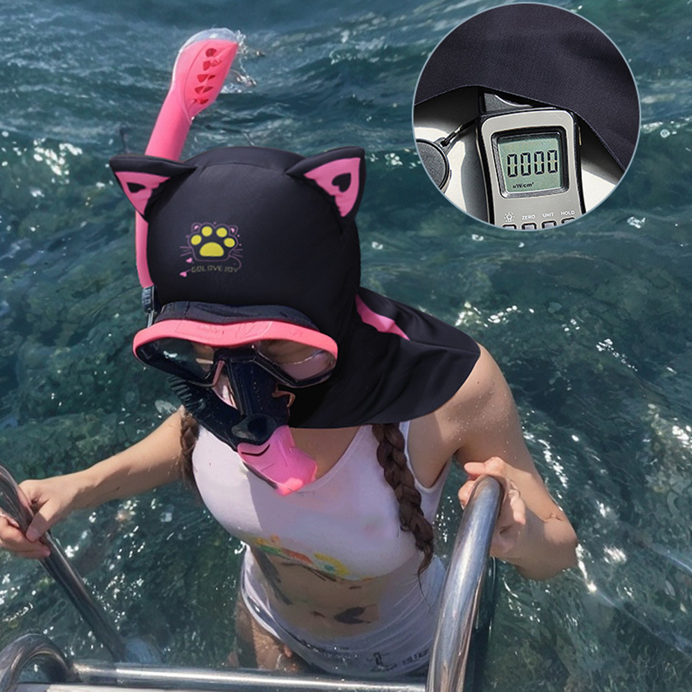 Swiming Diving Facekini UV Sun Protection Full Face Mask Head Neck Cover Face Elastic Swim Cap for Diving Water Sports Wear