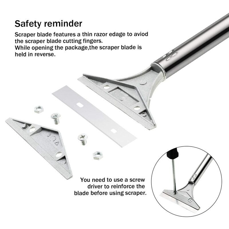 30cm Tile Scraper Floor Scraper, Used to Remove Wallpaper, 2 Pieces of Self-Adhesive Glue, Paint Floor Glue, Green