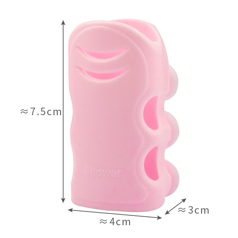 Supporto per soffione doccia ventosa riutilizzabile durevole rimovibile doccia in silicone supporto per bagno portatile supporto per cremagliera a parete: rosa.