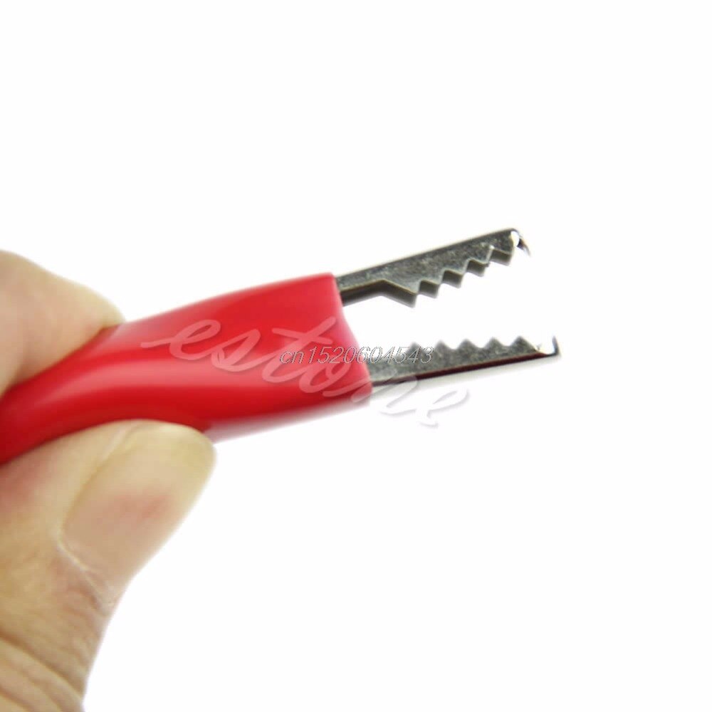 10 Uds 28mm cables de Caimán Clip de prueba de cocodrilo eléctrica para Cable de puente-R06 y