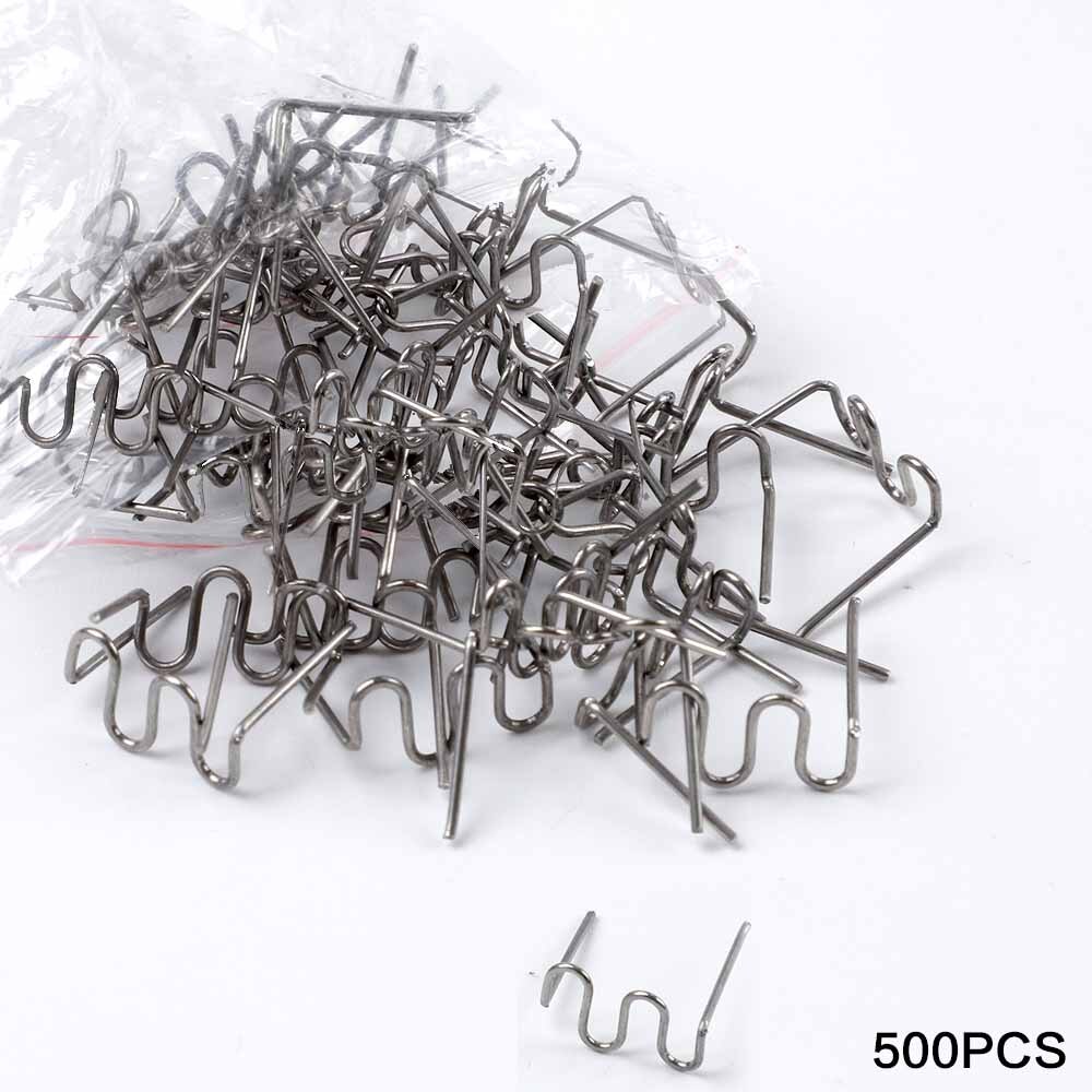 500Pcs/100Pcs 0.8mm Stapler Plastic Repair Standard Pre Cut Wave Staples Bumper Bodywork Stainless Steel