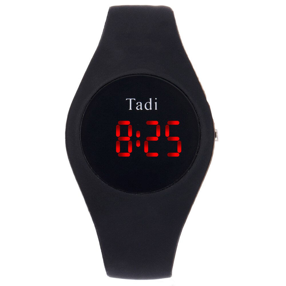 Vrouwen Mode Digitale Vrouwen Elektronische Horloge Plastic Luie Studenten Eenvoudige Horloge Vrouwen: Black