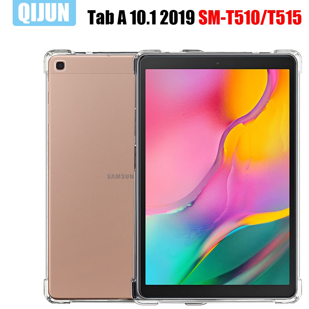 Tablet Case Voor Samsung Galaxy Tab Een 10.1 &#39 Siliconen Soft Shell Tpu Airbag Cover Transparante Bescherming Tas Voor SM-T510/T515
