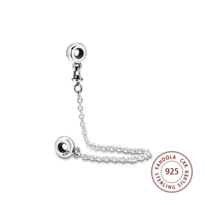Me Series Fits Europe Bracelet Argent Charm 925 Sterling Silver My Safety Chain Charms Beads for Jewelry Making kralen