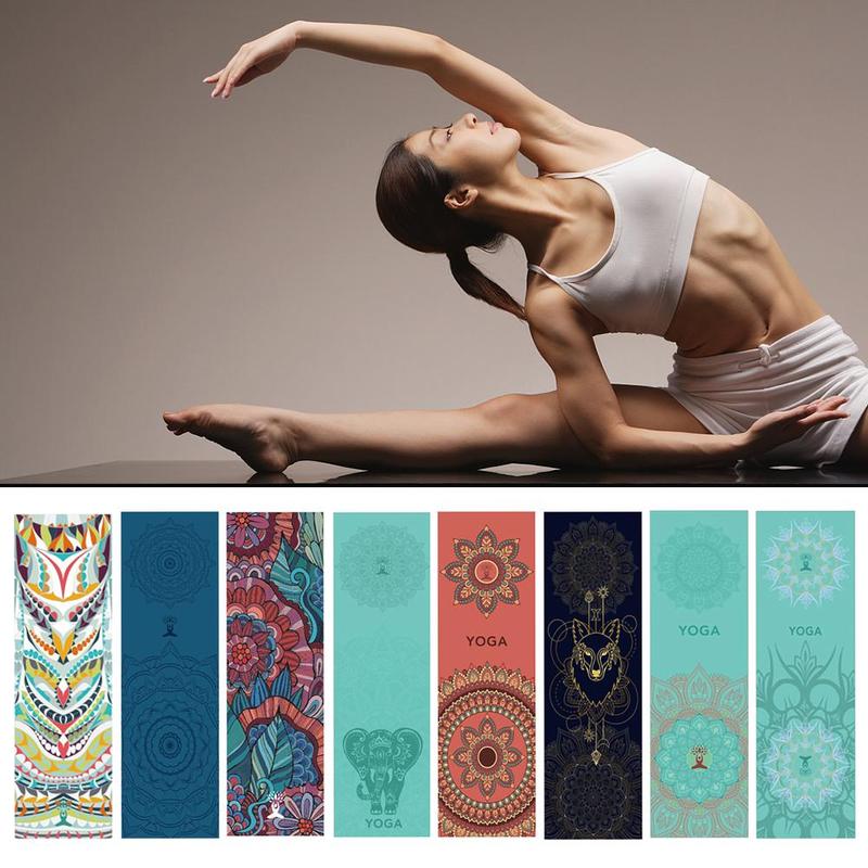 30*100cm yoga sportshåndklæde sport hurtigtørrende håndklæde tyndt yogasæt trykt håndklæde